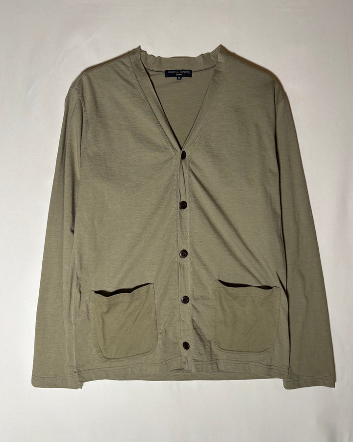 COMME des GARÇONS HOMME 日本製 オリーブ HCdGロゴ カーディガン