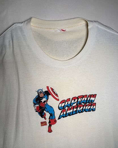 〈Marvel Comics〉Captain America Print T-Shirt White