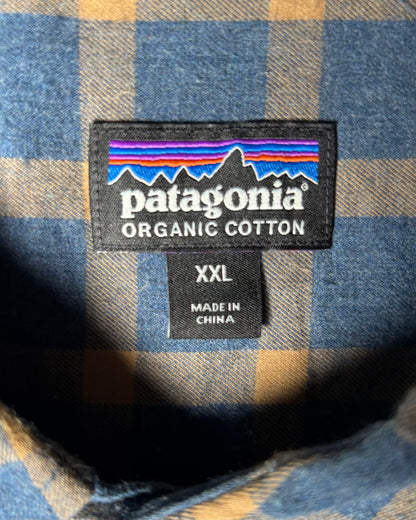 〈Patagonia〉 Organic Cotton Plaid Shirt Blue × Beige XXL