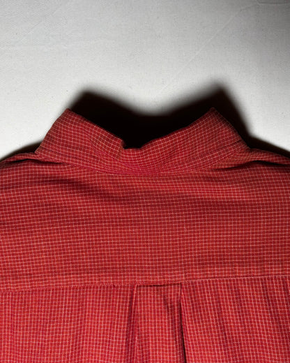 〈Brooks Brothers〉 Red Micro Check Button-Down Shirt Woven in Italy