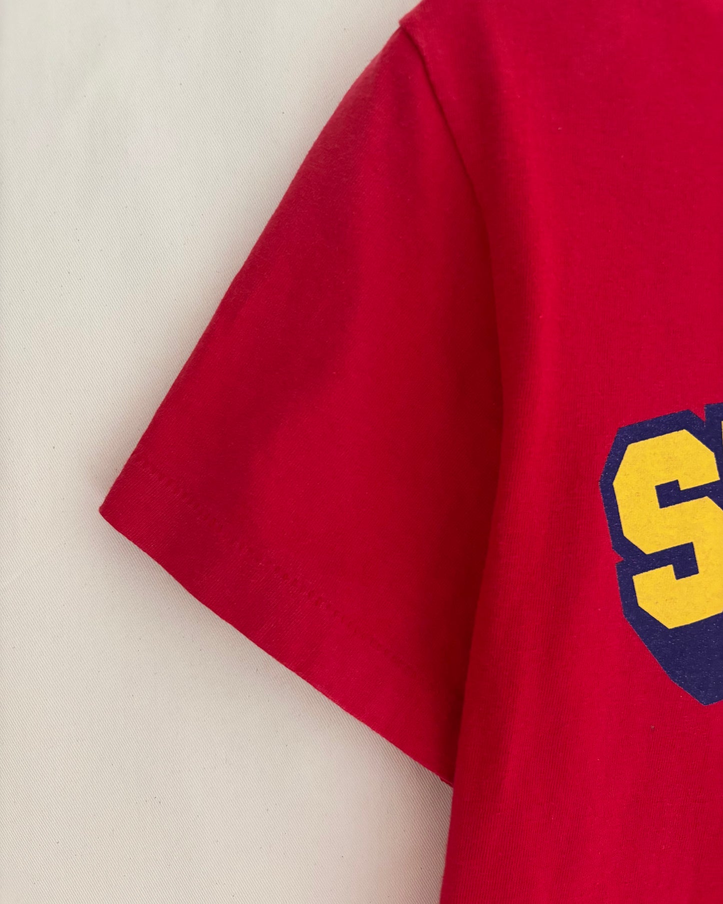 〈STUSSY〉 College Logo T-shirt