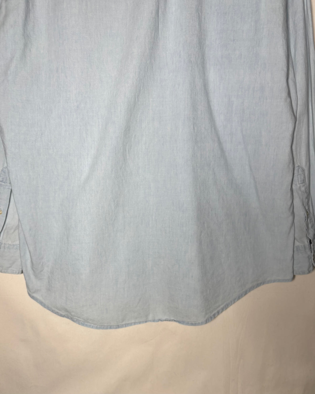 〈Polo Jeans Co. Ralph Lauren〉 Cotton Work Shirt Light Blue Made in UAE