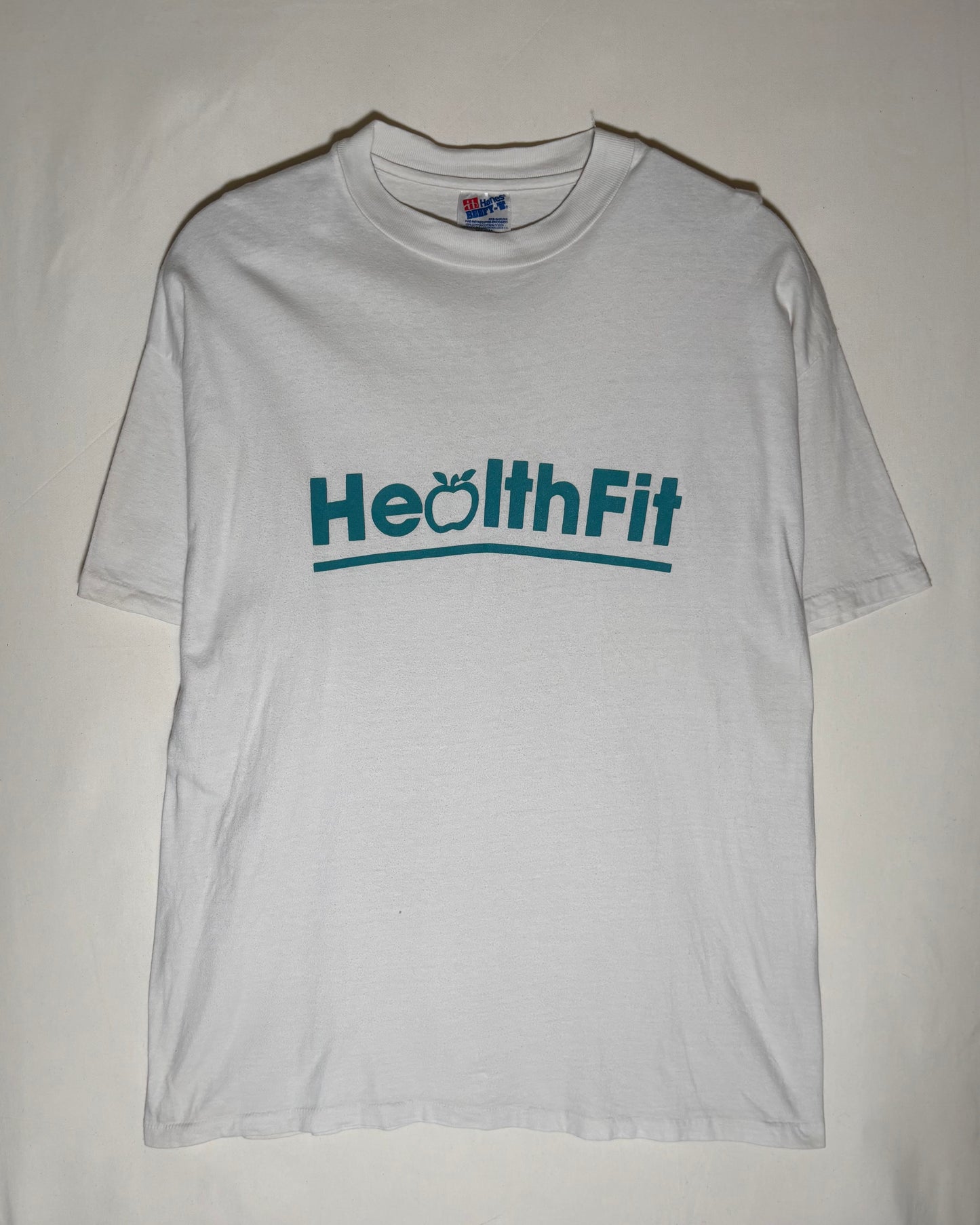 HealthFit Logo Print T-Shirt Made in USA / White