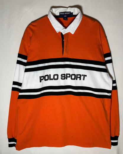 〈Polo Sport Ralph Lauren〉 Color Block Rugby Shirt Orange