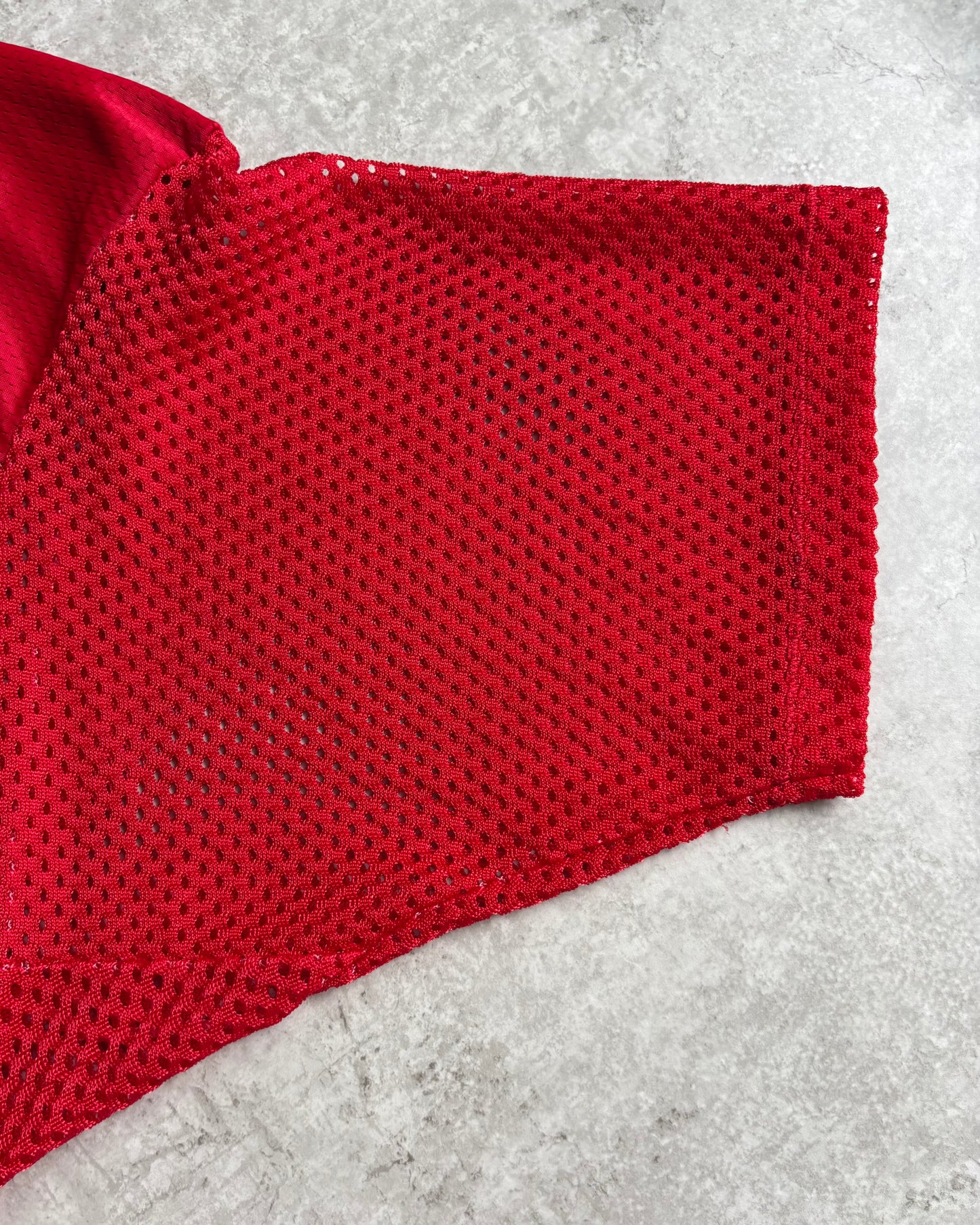 〈Champion〉Vintage USA-Made Red Mesh Football Jersey