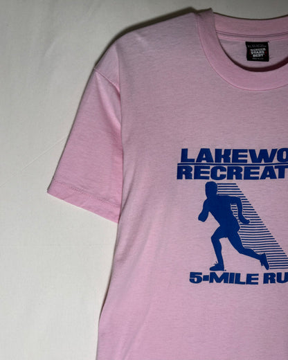 USA Made Lakewood Recreation 5-Mile Run T-Shirt / Pink