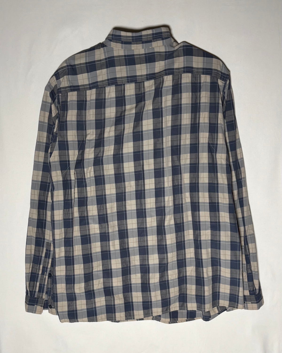 〈Patagonia〉 Plaid Utility Shirt Navy × Beige XXL