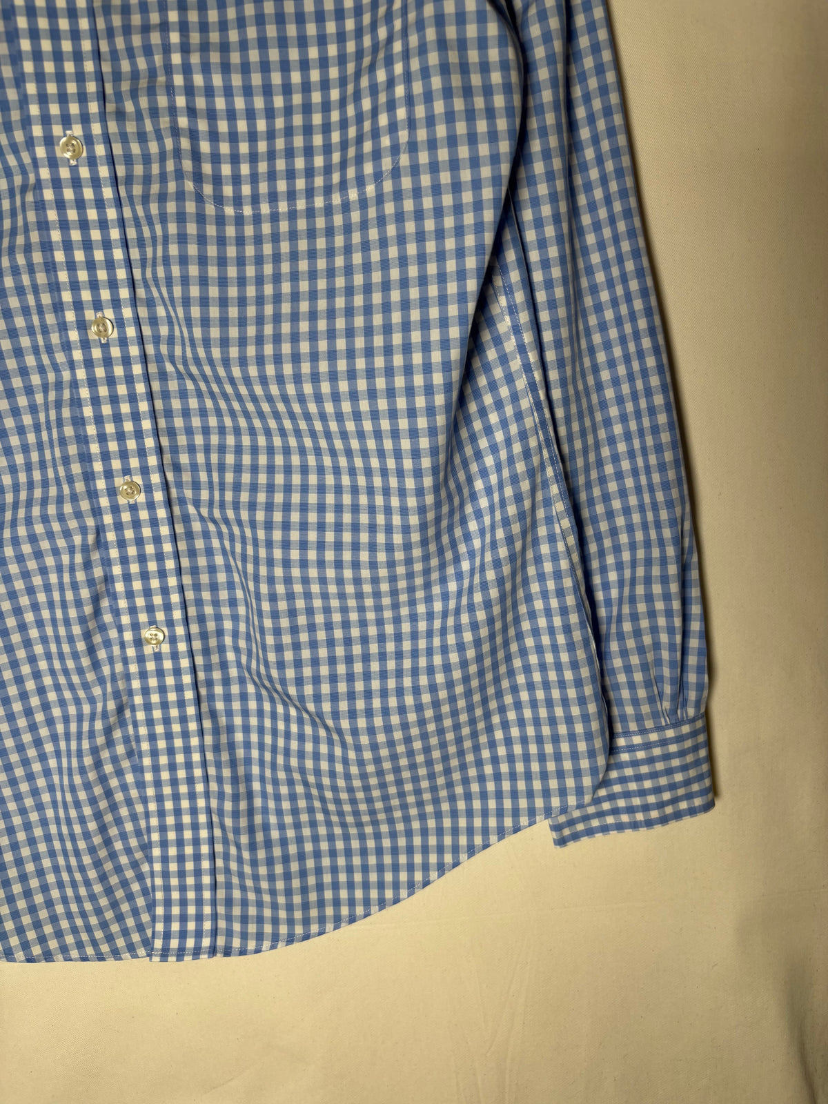 〈Brooks Brothers 346〉 Gingham Check Slim Fit Shirt Blue