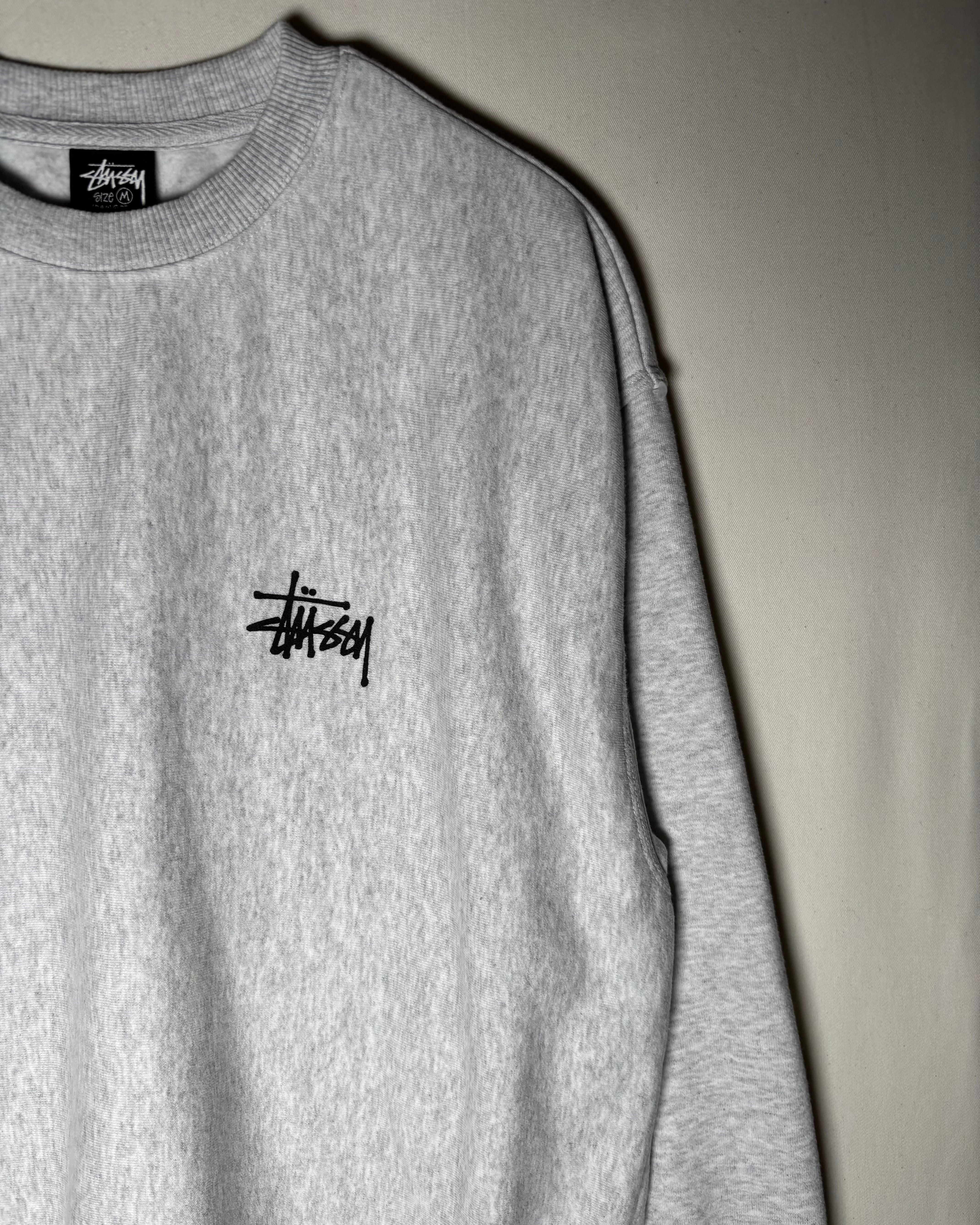 STUSSY スウェット M グレー ストックロゴ 古着 – nil