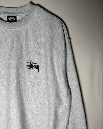 STUSSY グレー ストックロゴ クルーネックスウェット 商品画像 2