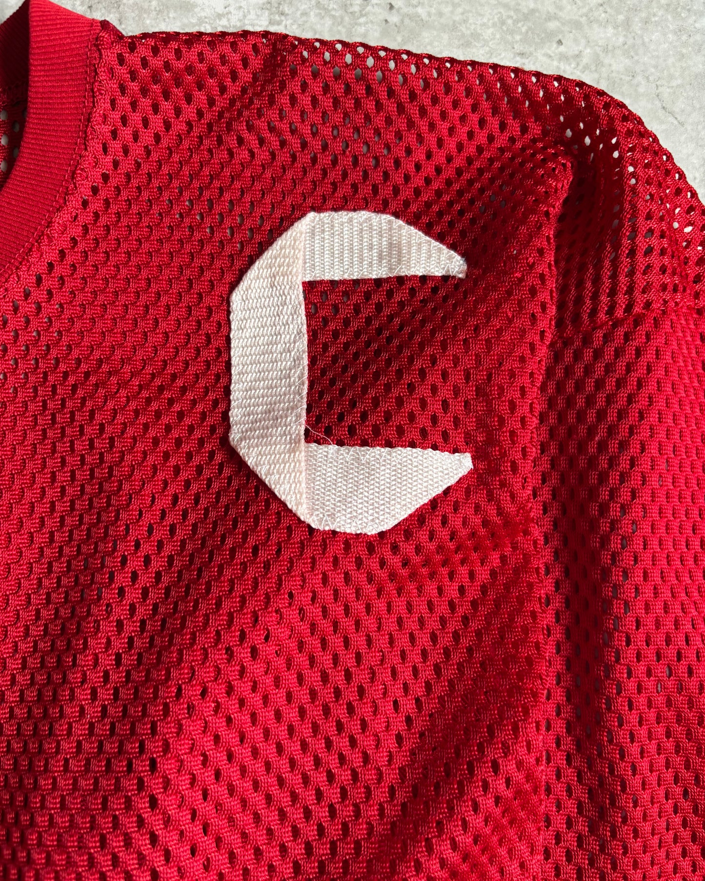 1980s USA Made Mesh Football Shirt Red