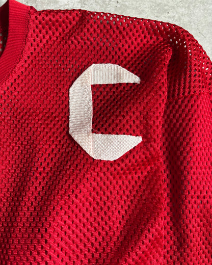 1980s USA Made Mesh Football Shirt Red