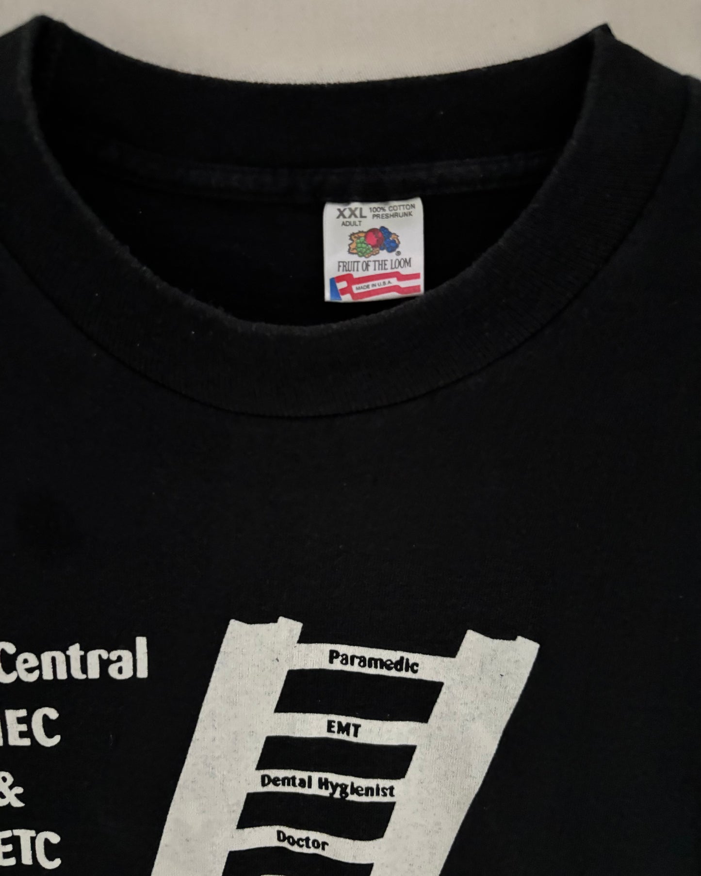 〈FRUIT OF THE LOOM〉 "South Central AHEC & HETC" Print T-Shirt USA Made
