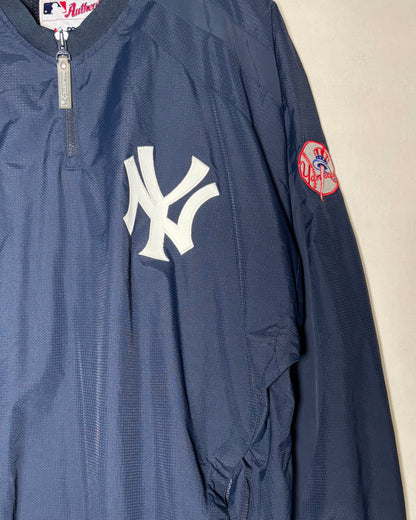 Majestic New York Yankees ネイビー プルオーバージャケット 商品画像 2