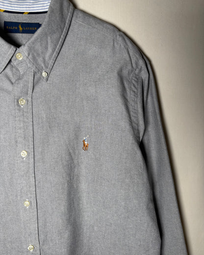〈Ralph Lauren〉 Oxford Button-Down Shirt Gray