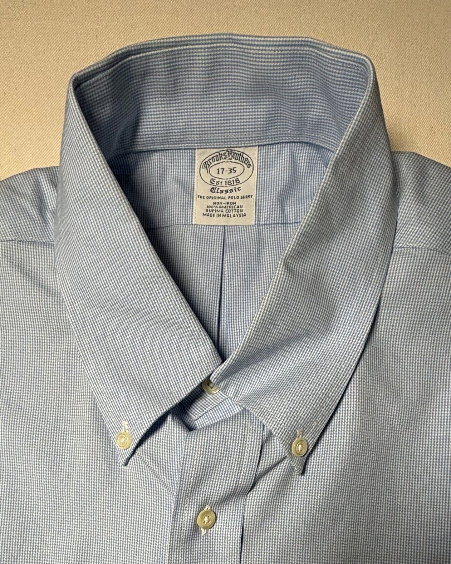 〈Brooks Brothers〉Button-Down Micro Check Shirt