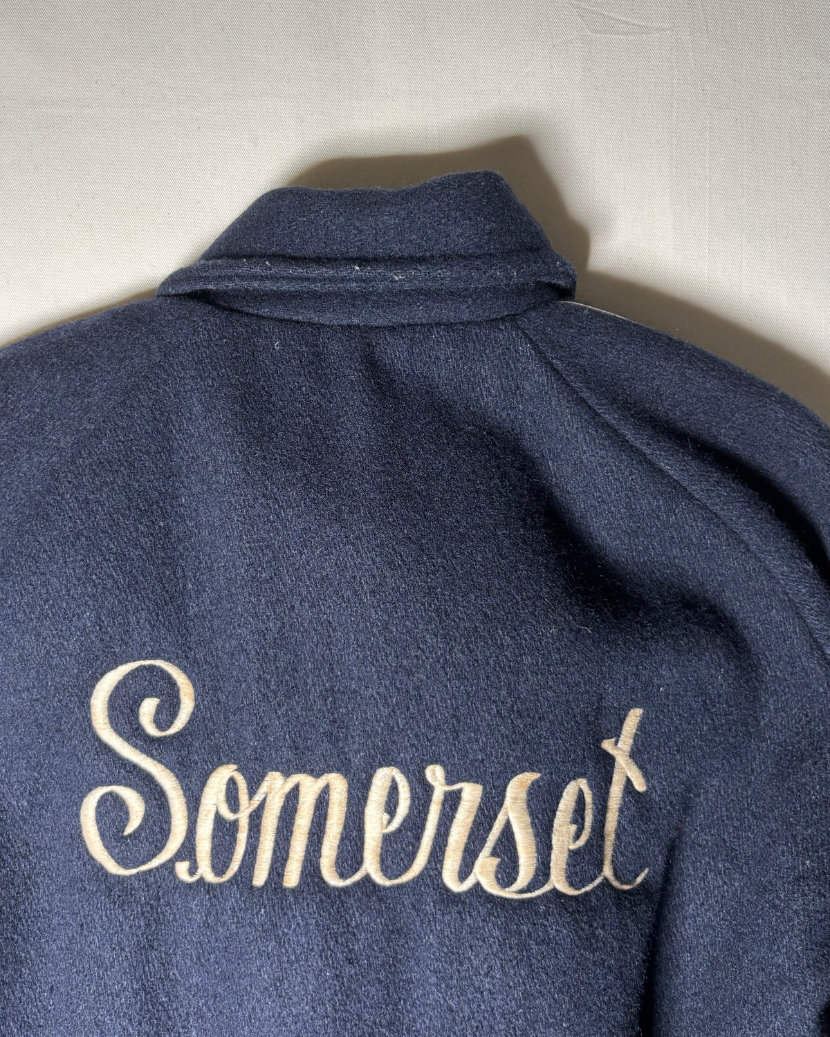 〈Empire Sporting Goods〉 Somerset Wool Varsity Jacket Navy Made in USA