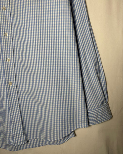 〈Brooks Brothers〉 Gingham Check Button Down Shirt Blue