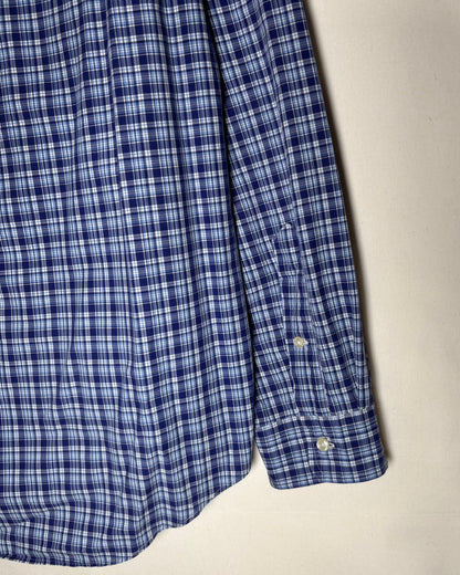 Ralph Lauren ネイビー ブルー チェック ボタンダウンシャツ XL 商品画像 8
