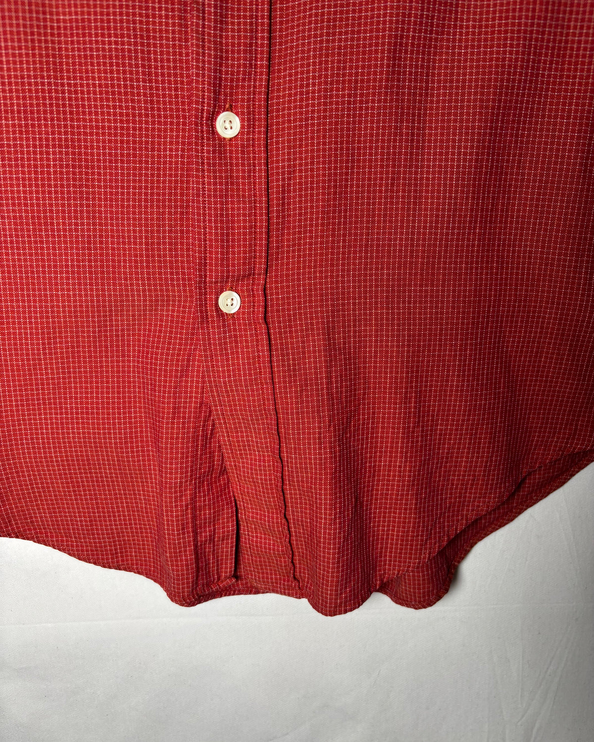 〈Brooks Brothers〉 Red Micro Check Button-Down Shirt Woven in Italy