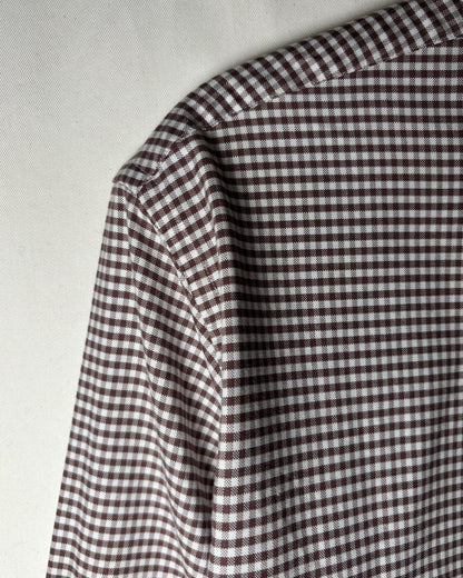 〈Brooks Brothers〉 Makers Milano Gingham Button-Down Shirt Made in USA