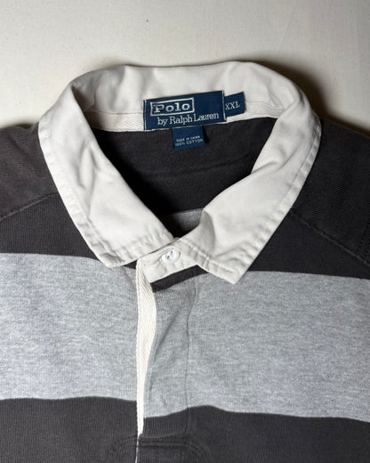 〈Polo by Ralph Lauren〉Oversized Stripe Rugby Shirt XXL