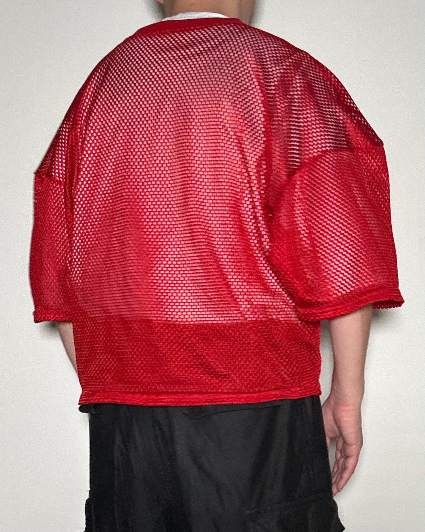 1980s USA Made Mesh Football Shirt Red