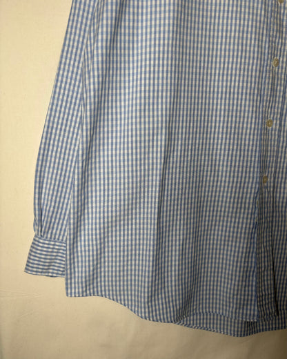 〈Brooks Brothers〉 Gingham Check Button Down Shirt Blue