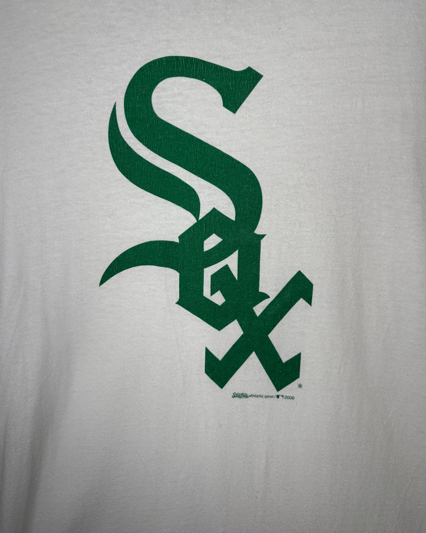 〈Stitches〉Chicago White Sox Logo Ringer T-Shirt / White × Green