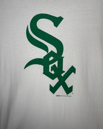 〈Stitches〉Chicago White Sox Logo Ringer T-Shirt / White × Green