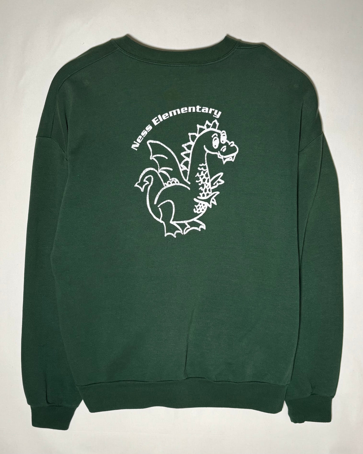 〈JERZEES〉 Ness Elementary Dragon Print Sweatshirt Made in USA
