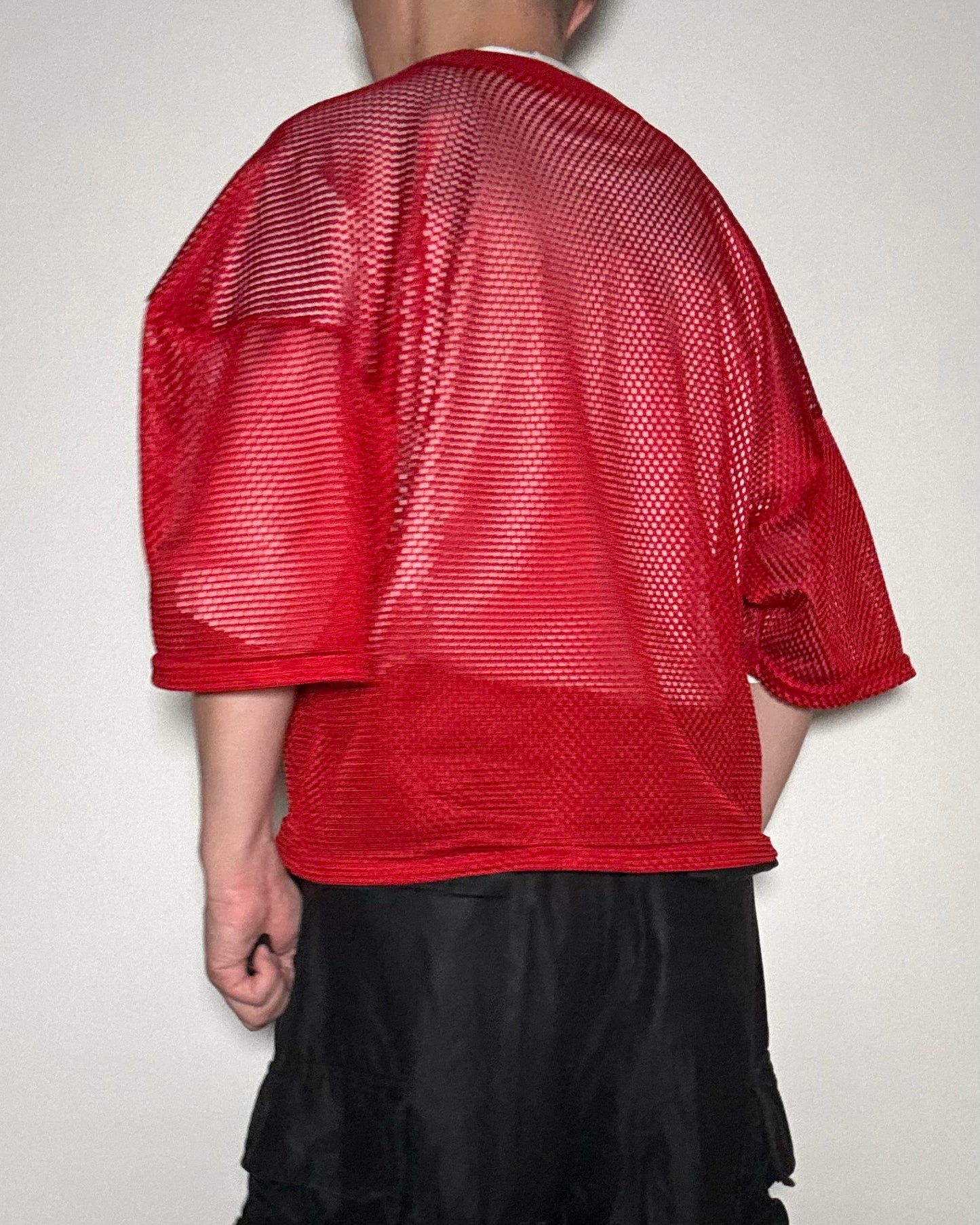 1980s USA Made Mesh Football Shirt Red
