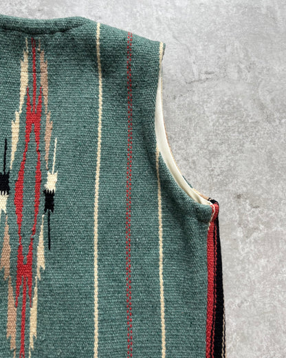 〈ORTEGA'S〉Chimayo Hand Woven Wool Vest