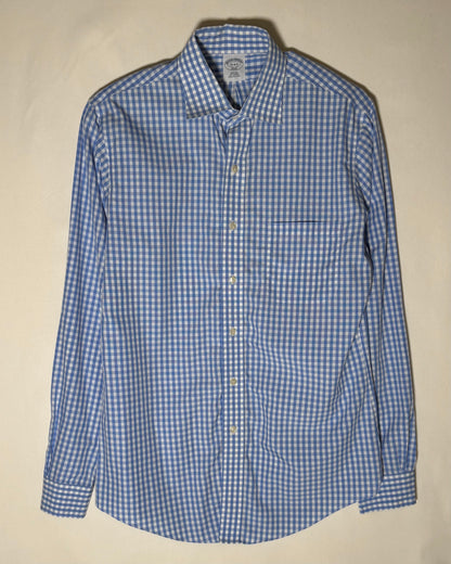〈Brooks Brothers 346〉 Gingham Check Slim Fit Shirt Blue