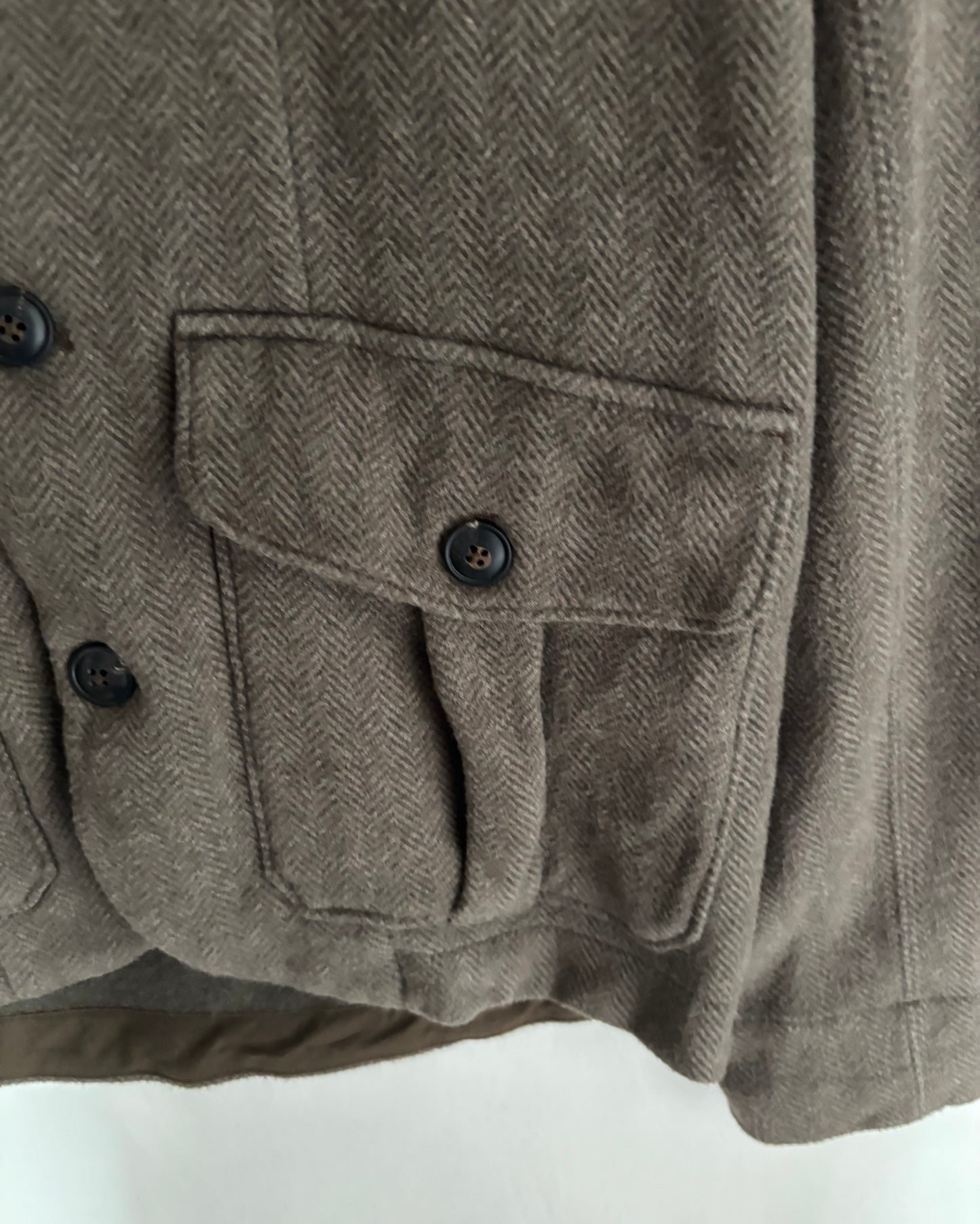 〈POLO RALPH LAUREN〉Herringbone Shawl Collar Sweat Jacket / Brown