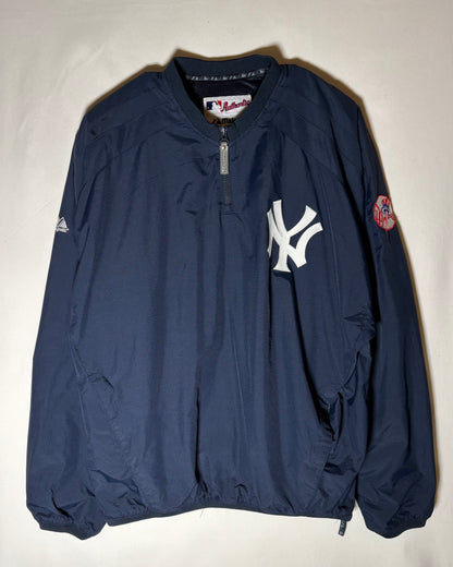 Majestic New York Yankees ネイビー プルオーバージャケット