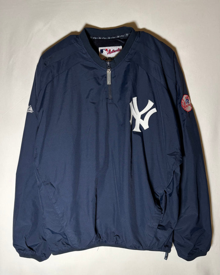 Majestic New York Yankees ネイビー プルオーバージャケット