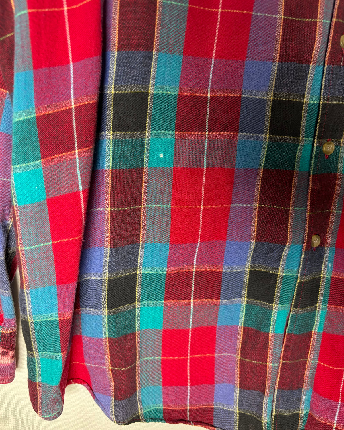 Woolrich レッド ティール チェック ボタンダウンシャツ 商品画像 3