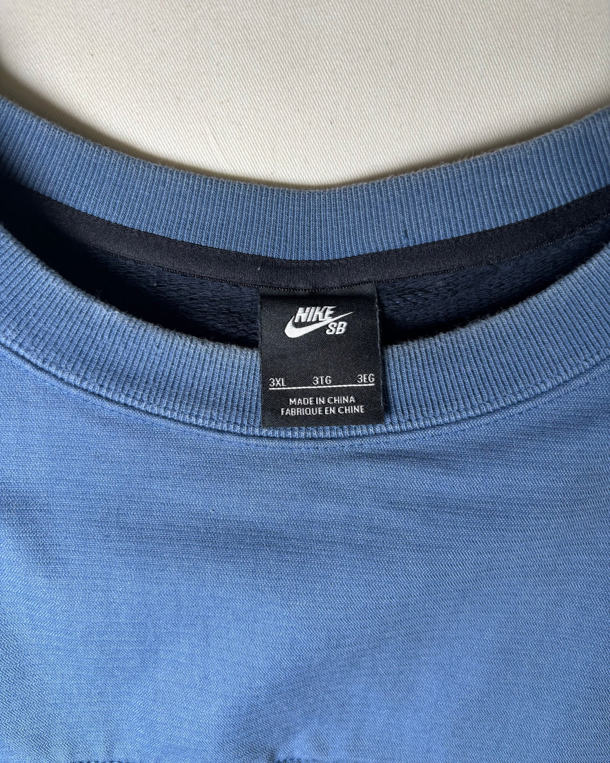 〈Nike SB〉 Two Tone Panel Pocket Crewneck Sweatshirt Blue