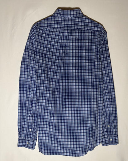 Ralph Lauren ネイビー ブルー チェック ボタンダウンシャツ XL 商品画像 7