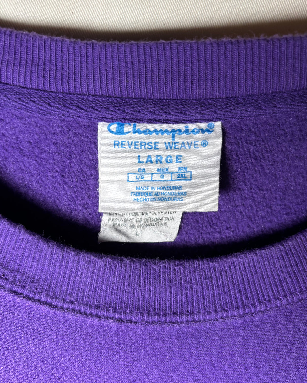 Champion パープル Reverse Weave クルーネックスウェット 商品画像 5