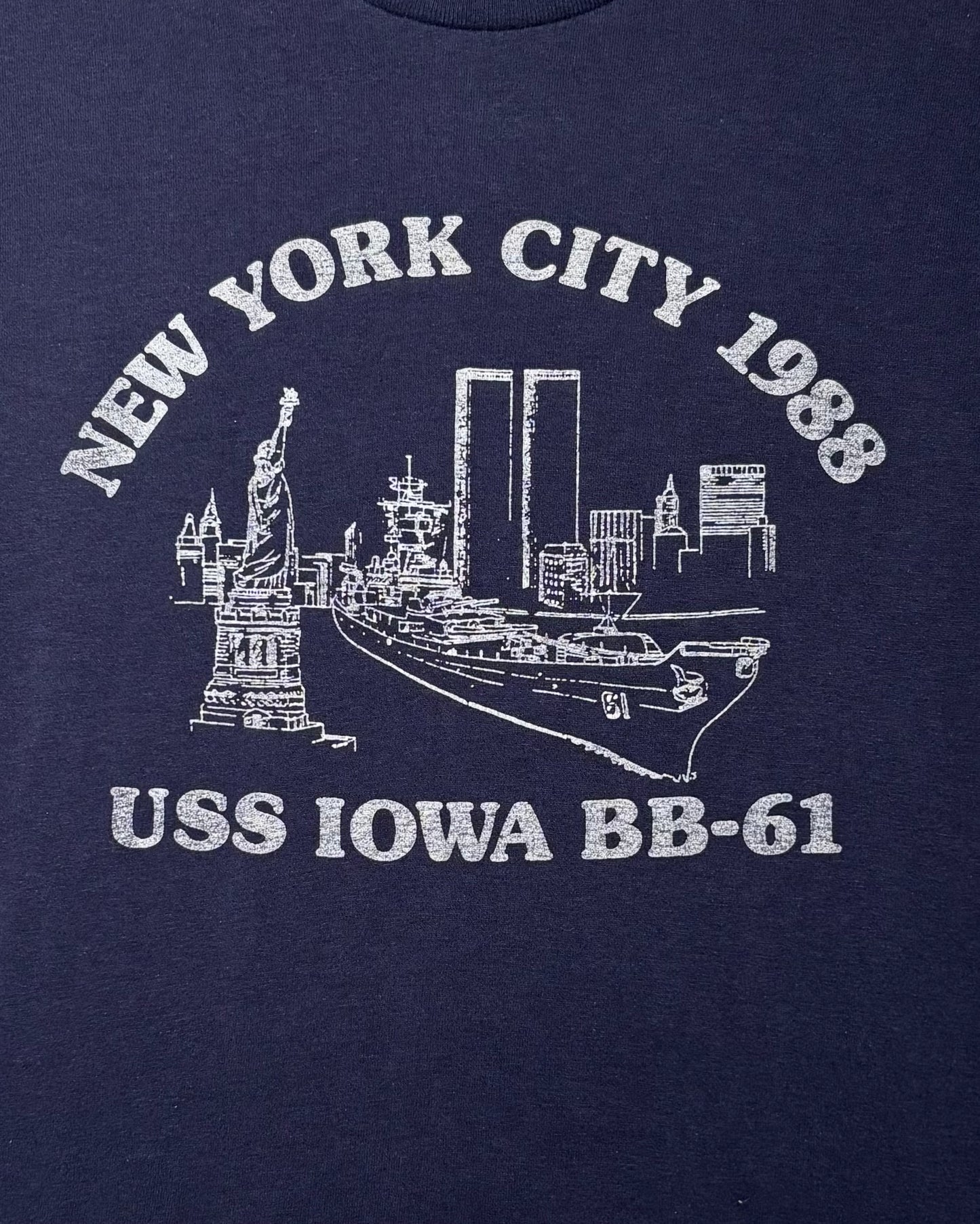 00's USS IOWA BB-61 Print T-Shirt