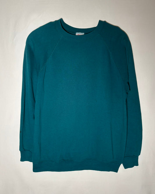 Hanes ティール ラグランスウェット Made in USA