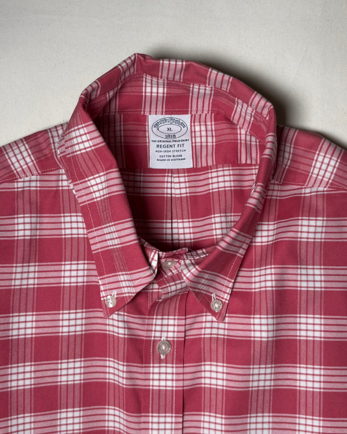 〈Brooks Brothers〉 Regent Fit Plaid Button-Down Shirt Red