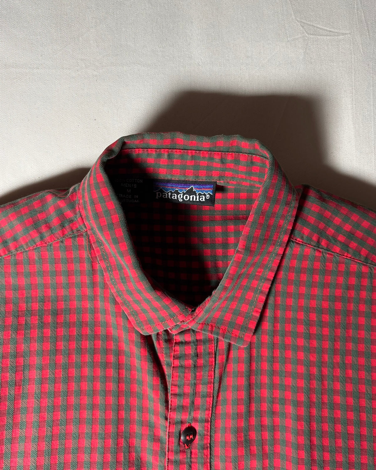 〈Patagonia〉 Cotton Check Shirt Red Green Made in Portugal
