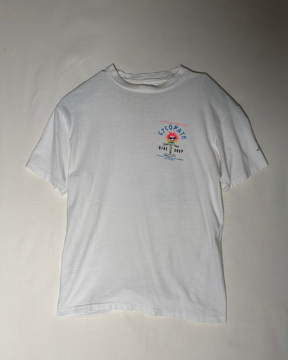 90s USA Made〈Hanes〉CYCOPATH BIKE SHOP Double-Sided Print T-Shirt