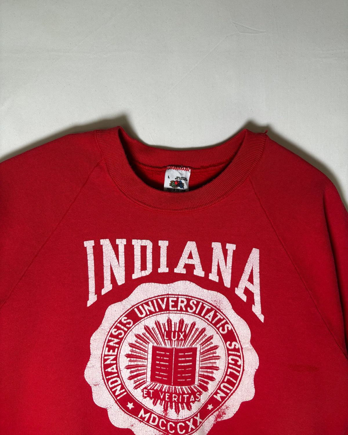 〈Fruit of the Loom〉 Indiana University Raglan Sweatshirt Made in USA