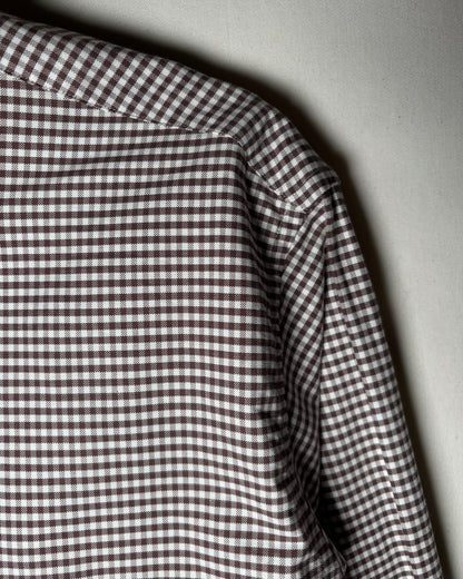 〈Brooks Brothers〉 Makers Milano Gingham Button-Down Shirt Made in USA
