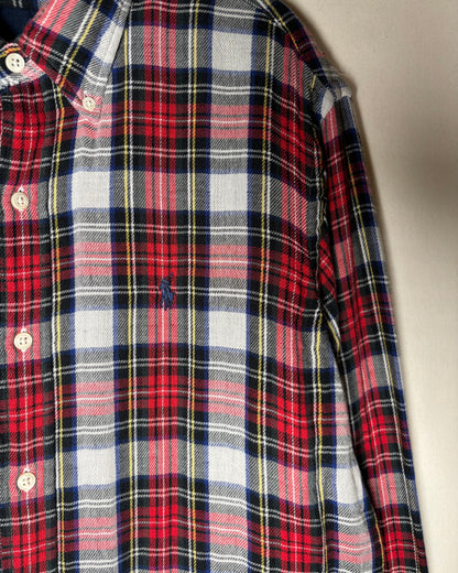 Ralph Lauren レッド ネイビー チェック ボタンダウンシャツ 商品画像 3