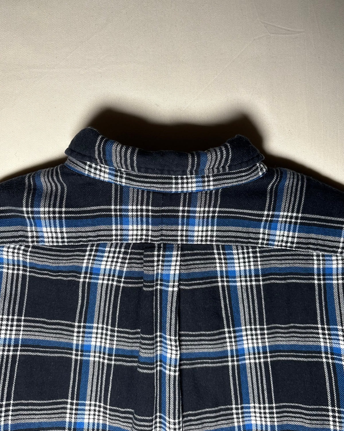 〈Ralph Lauren〉 Plaid Button-Down Shirt Navy / Blue XL